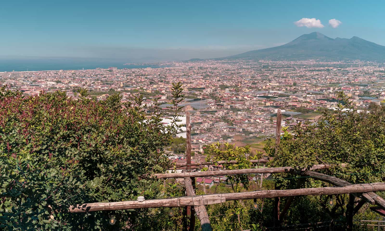 la vista da Villa Palmentiello, Vesuvio, Golfo di Napoli